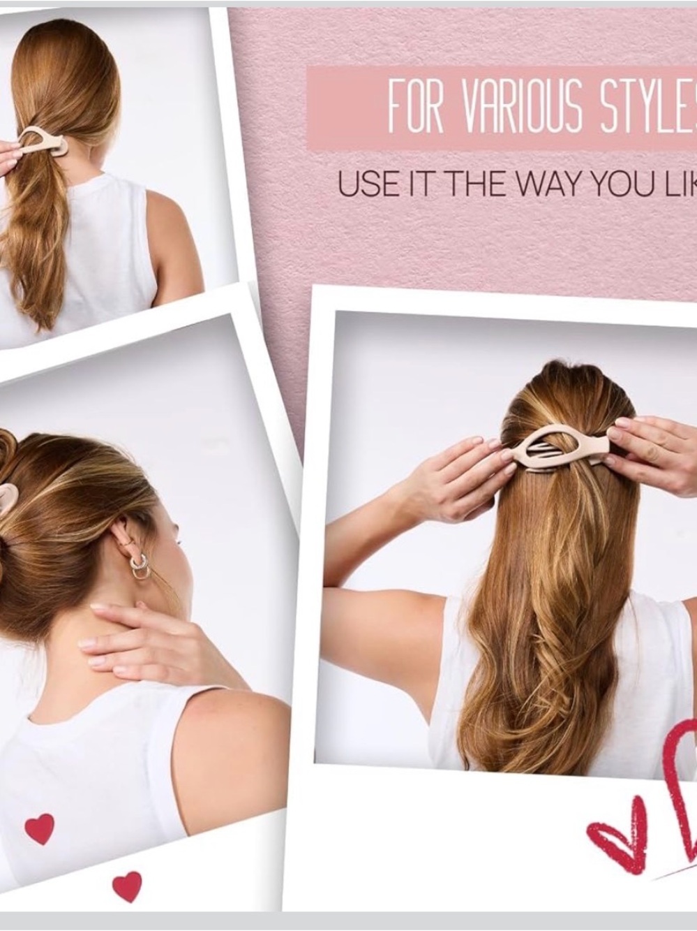 Neutral Tone Hair Clips Set - 8 Pack box 2 NWT - Picture 6 of 7